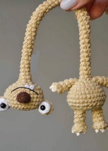 Renkli Bej Peluş Oyuncak çanta araba süsü sid - Görsel 2