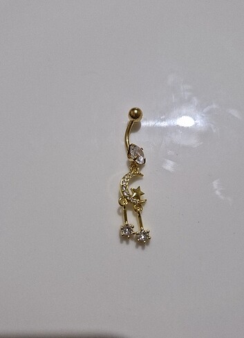 Çelik hilal yıldız göbek piercingi - Görsel 3