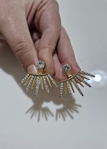 Xuping gold gümüş yelpaze küpe