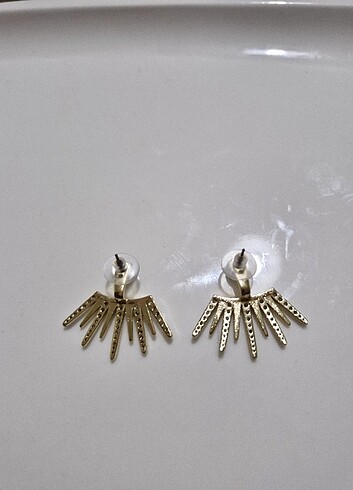 Beden Xuping gold gümüş yelpaze küpe