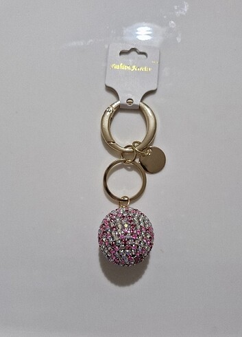 swarovski Taşlı top anahtarlık 