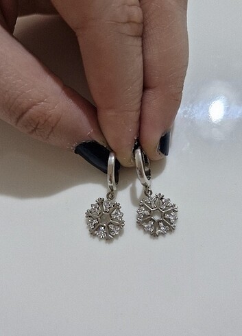 So Chic 925 ayar gümüş kar tanesi küpe 