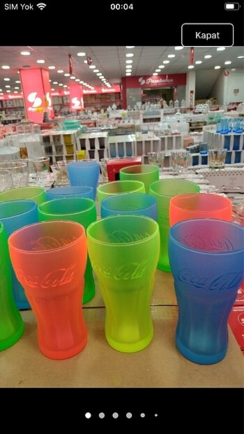 Neon cola bardak koleksiyon
