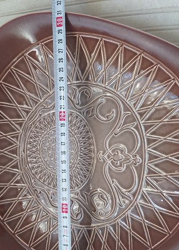 Kahverengi Desenli  Tararım Tabak - Görsel 4