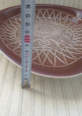 Kahverengi Desenli  Tararım Tabak - Görsel 5