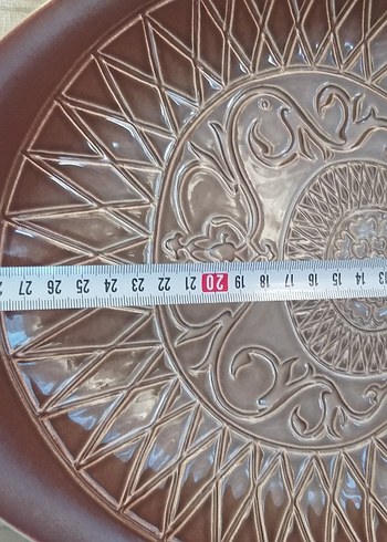 Kahverengi Desenli  Tararım Tabak - Görsel 3