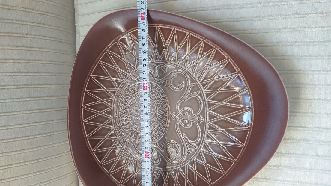 Kahverengi Desenli  Tararım Tabak - Görsel 4