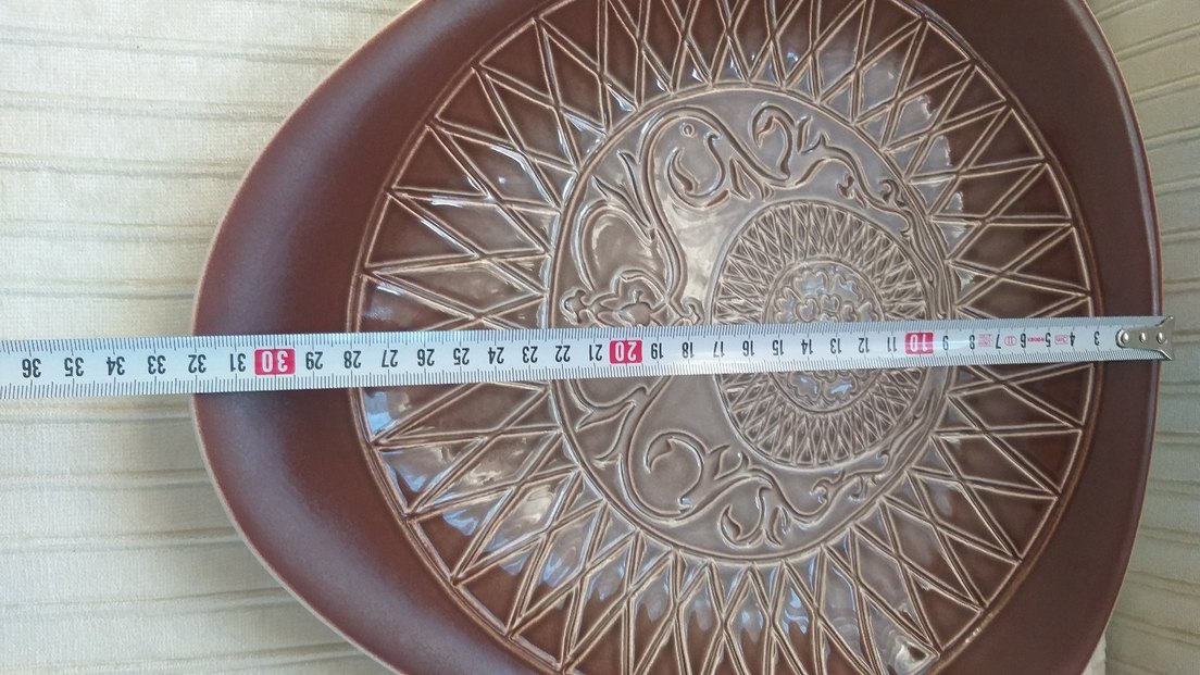 Kahverengi Desenli  Tararım Tabak - Görsel 3