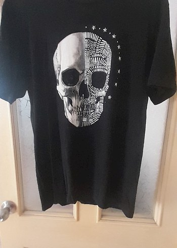 Siyah Baskılı Goth Erkek Tişört - Görsel 2