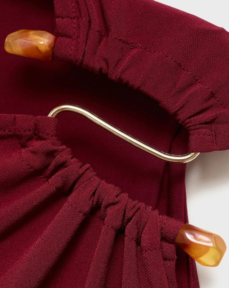 Mango Mücevher detaylı drape elbise - Görsel 5