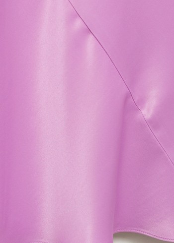 Mango midi boy saten elbise - Görsel 6