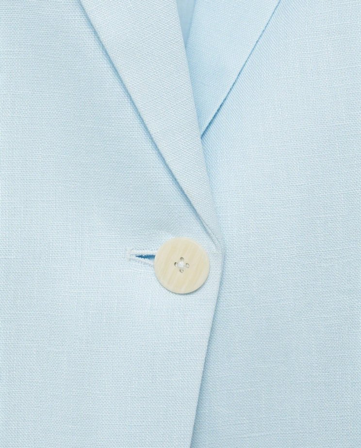 Mango Mavi Keten Kadın Blazer Ceket - Görsel 5