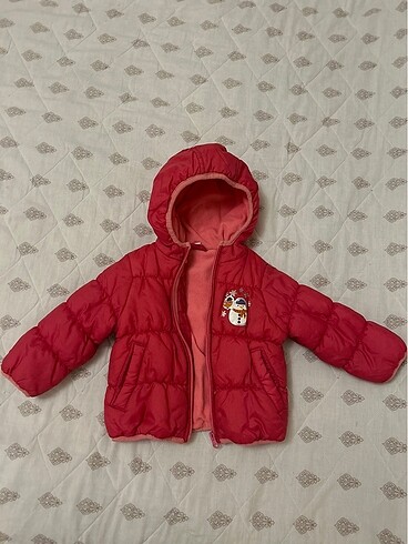 Pembe şişme mont 9-12 ay
