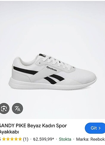 Reebok spor ayakkabı orijinal