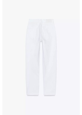 Zara Beyaz Kadın Regular Fit Midi Denim Pantolon
