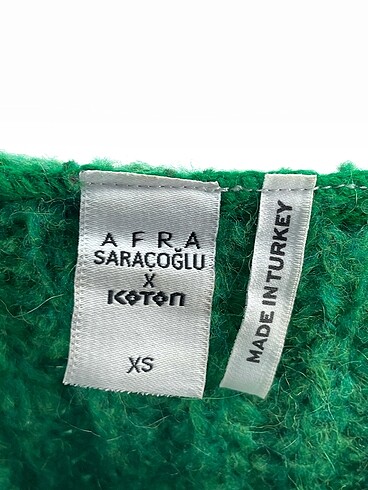 xs Beden yeşil Renk Koton Kazak / Triko %70 İndirimli.