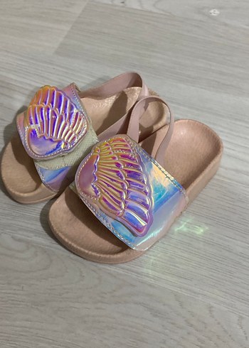 Kız Çocuk Bağcıklı Pastel Renkli Terlik