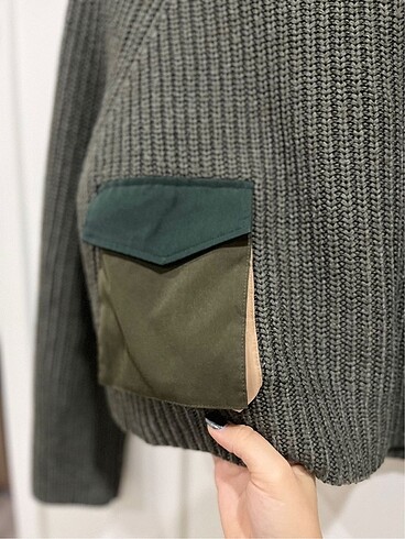 Zara Zara Boğazlı Cep Detaylı Yün Kazan