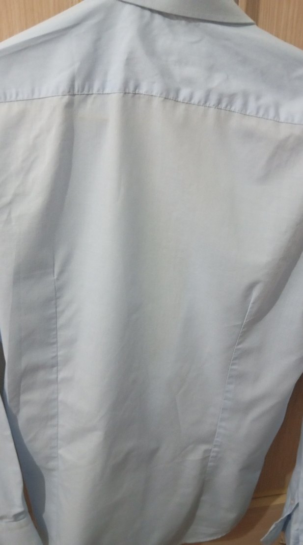 Kiğılı Mavi  uzun kollu erkek gömlek - Görsel 5