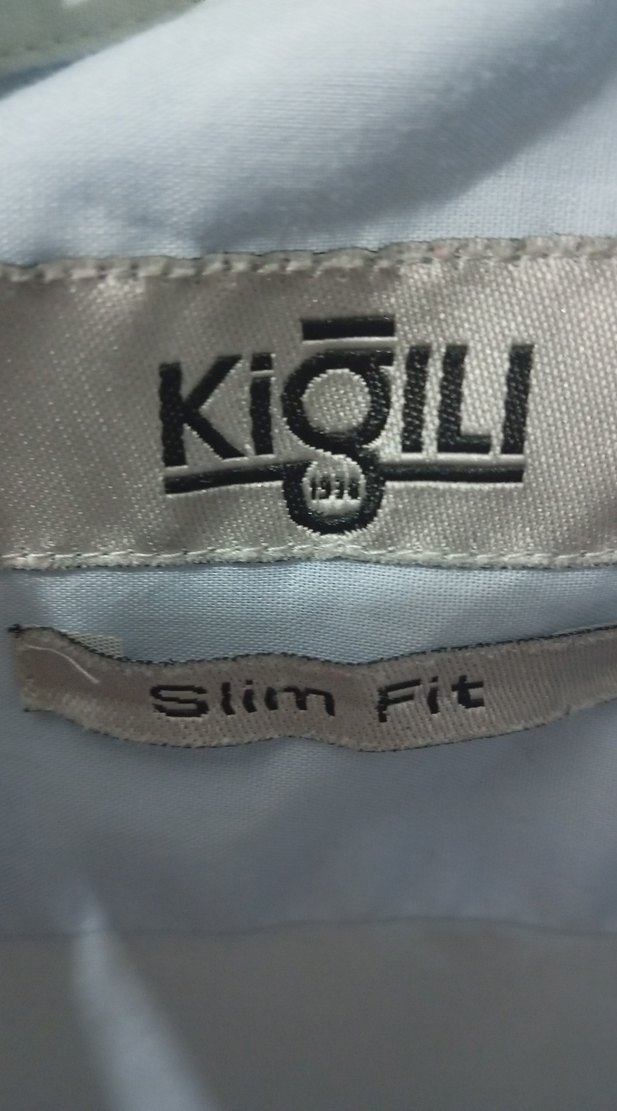 Kiğılı Mavi  uzun kollu erkek gömlek - Görsel 2