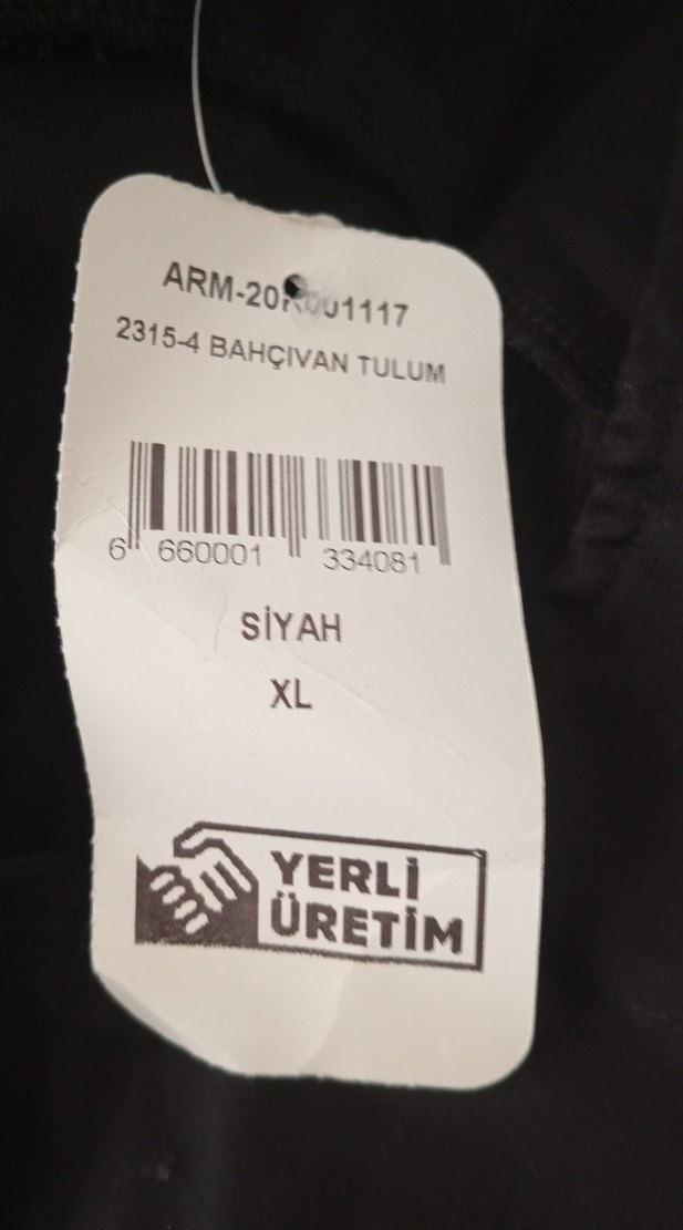 siyah bahçıvan tulum - Görsel 2