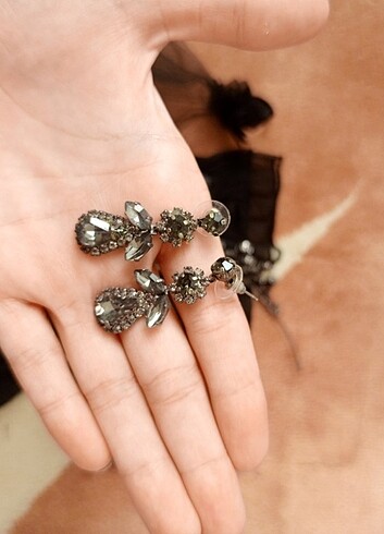 Eldiven ve halay mendili taç, küpe  - Görsel 3