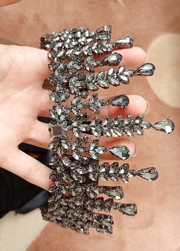 Eldiven ve halay mendili taç, küpe  - Görsel 5