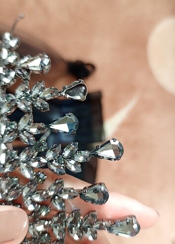 Eldiven ve halay mendili taç, küpe  - Görsel 6