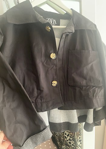 Siyah keten yün Kadın Ceket - Zara - Görsel 2