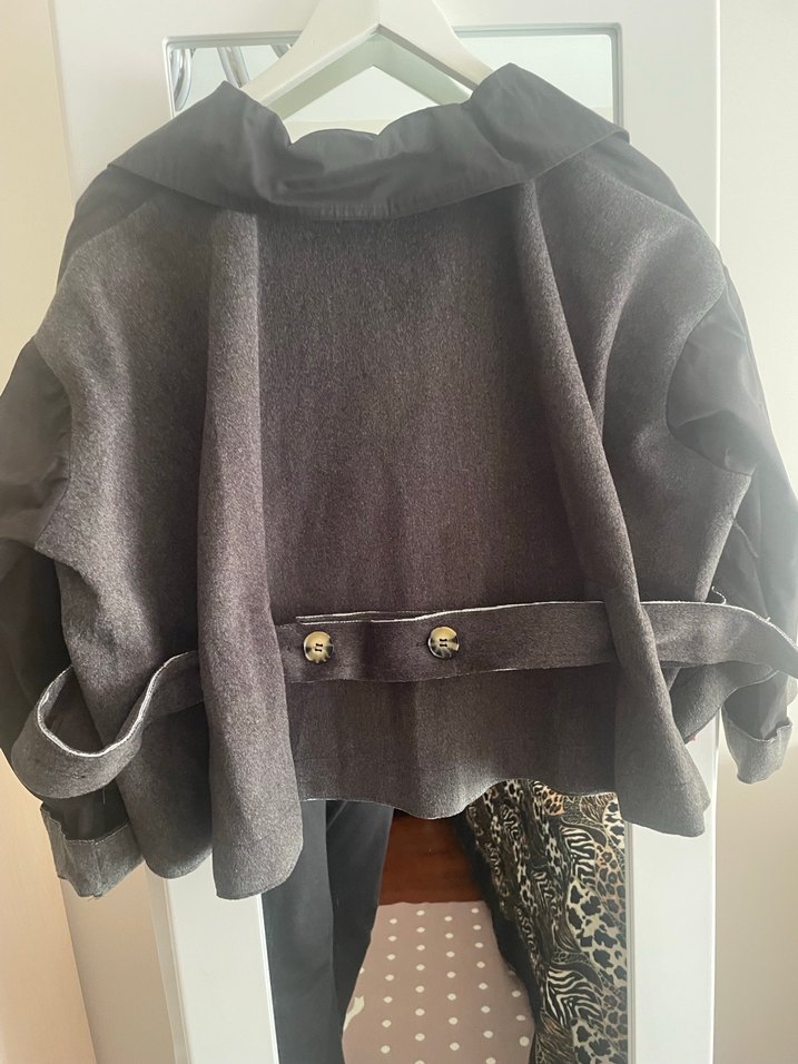 Siyah keten yün Kadın Ceket - Zara - Görsel 3