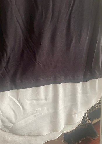 Siyah Drapeli Uzun Kollu Kadın Bluz - Görsel 4