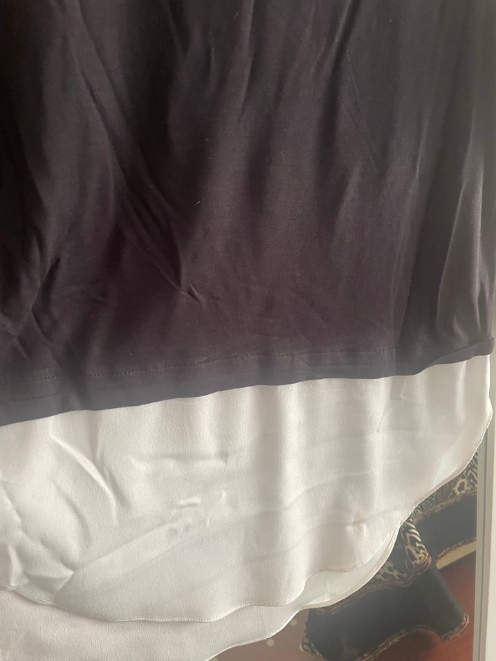 Siyah Drapeli Uzun Kollu Kadın Bluz - Görsel 4