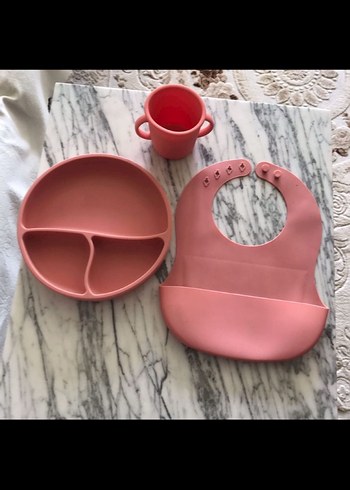 Pastel Pembe Bebek Tabak, Çatal, Bıçak ve Önlük Seti - Görsel 7