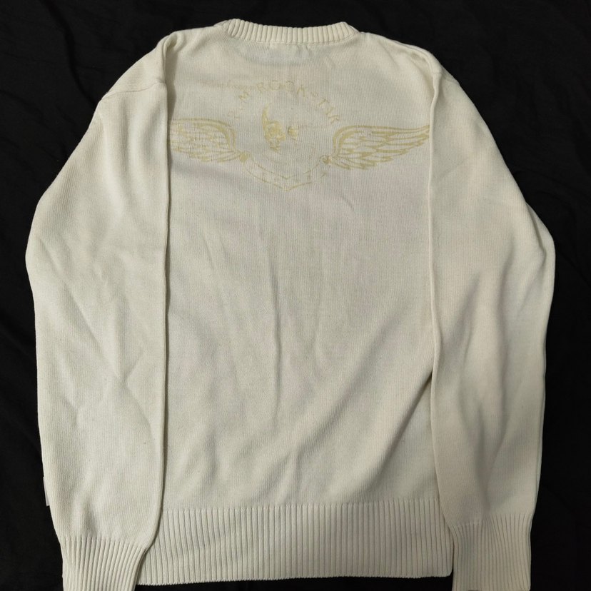 Affliction skull knit sweater - Görsel 3