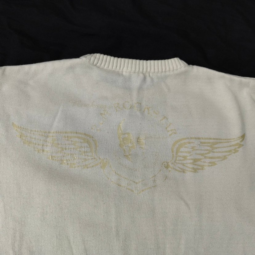 Affliction skull knit sweater - Görsel 4