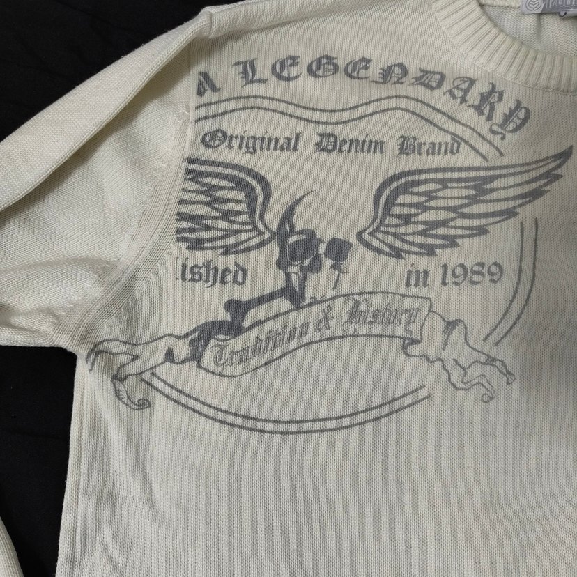 Affliction skull knit sweater - Görsel 2