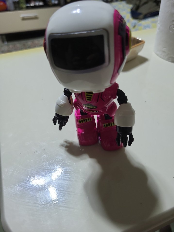 Pembe Renkli Robot Figür Oyuncak robot - Görsel 5