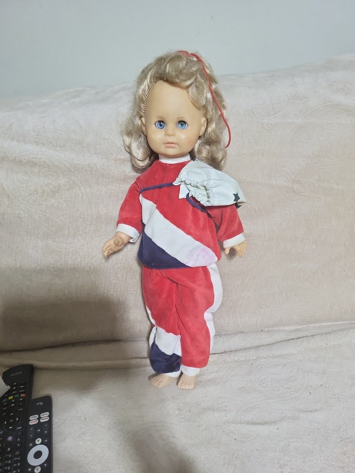 antika fatoş plaklı bebek 80ler kolleksiyonluk - Görsel 2