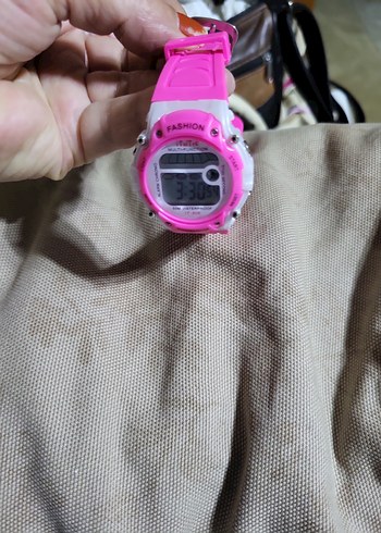 Pembe Dijital kız Saat - Görsel 6