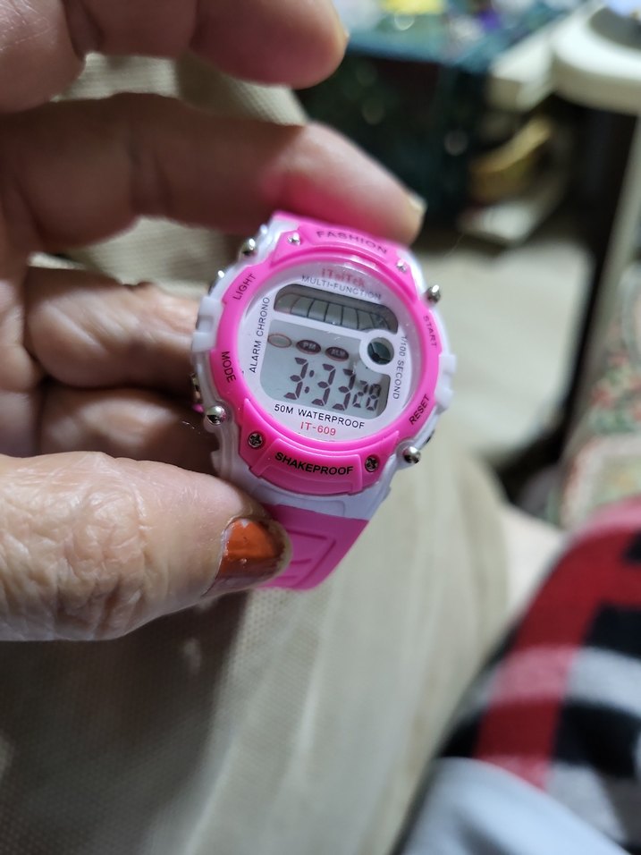 Pembe Dijital kız Saat - Görsel 4