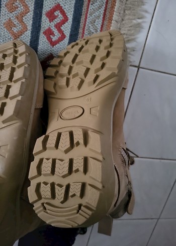 Bej Süet Kamuflaj Desenli Bağcıklı Erkek Bot - Görsel 5