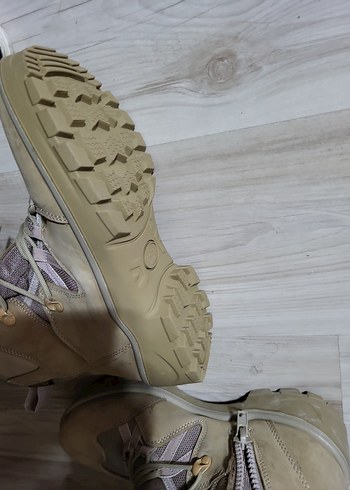 Bej Süet Kamuflaj Desenli Bağcıklı Erkek Bot - Görsel 3