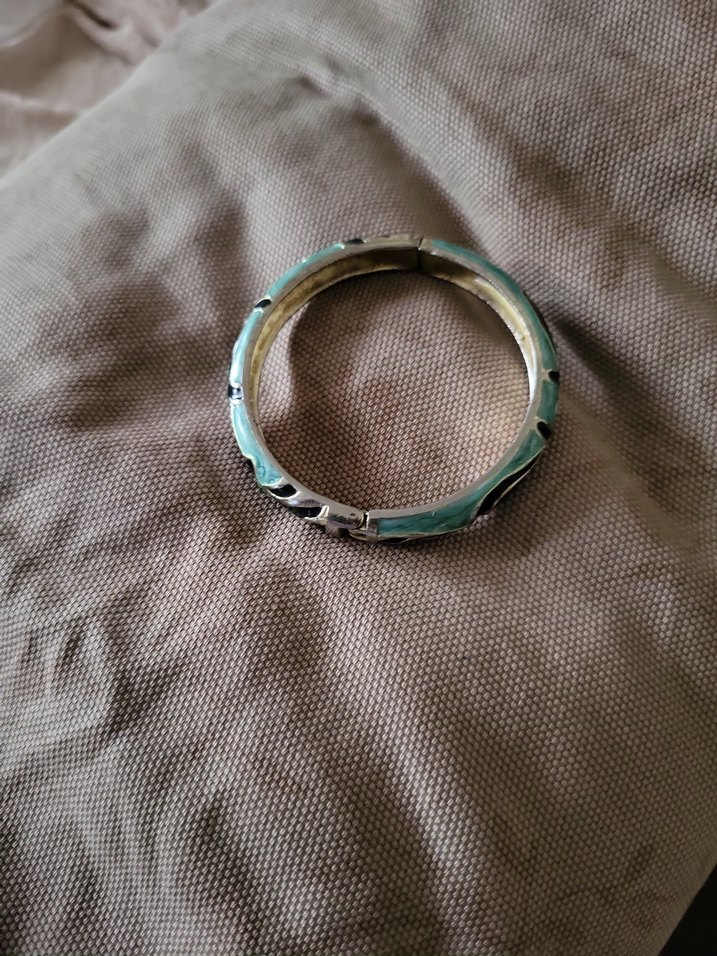 Turkuaz Yılan Desenli Kadın Bileklik - Görsel 3