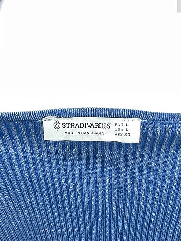 l Beden mavi Renk Stradivarius Bluz %70 İndirimli.