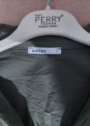 Düğmeli Gri Keten Kadın Gömlek ETİKETLİ - Görsel 2