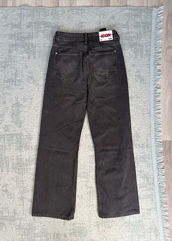 Gri Kadın Bol Kesim Denim Pantolon - Görsel 2