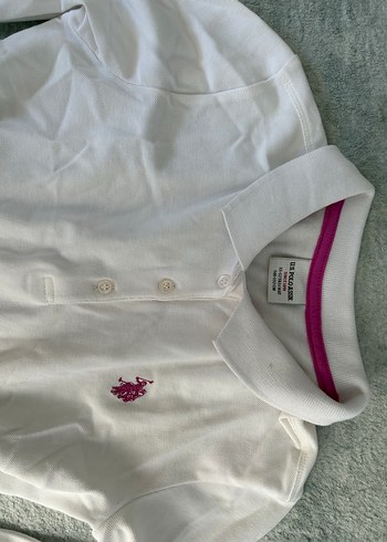 Kızlar için Beyaz Uzun Kollu Polo Tişört - Görsel 2