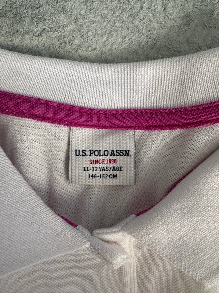 Kızlar için Beyaz Uzun Kollu Polo Tişört - Görsel 3