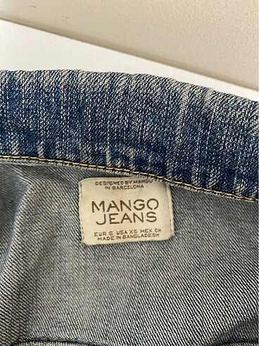 s Beden mavi Renk S beden kot ceket mango