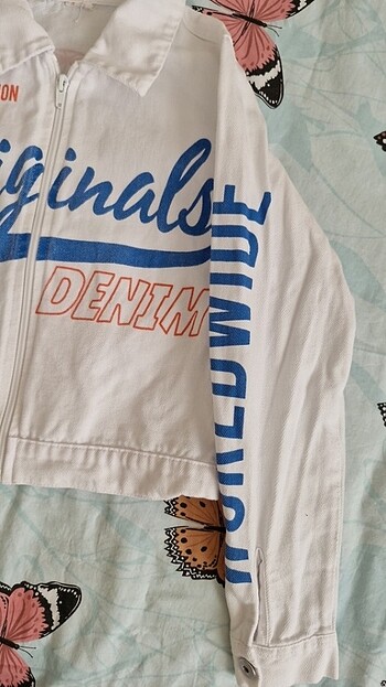 11-12 Yaş Beden beyaz Renk Zara ince gabardin ceket
